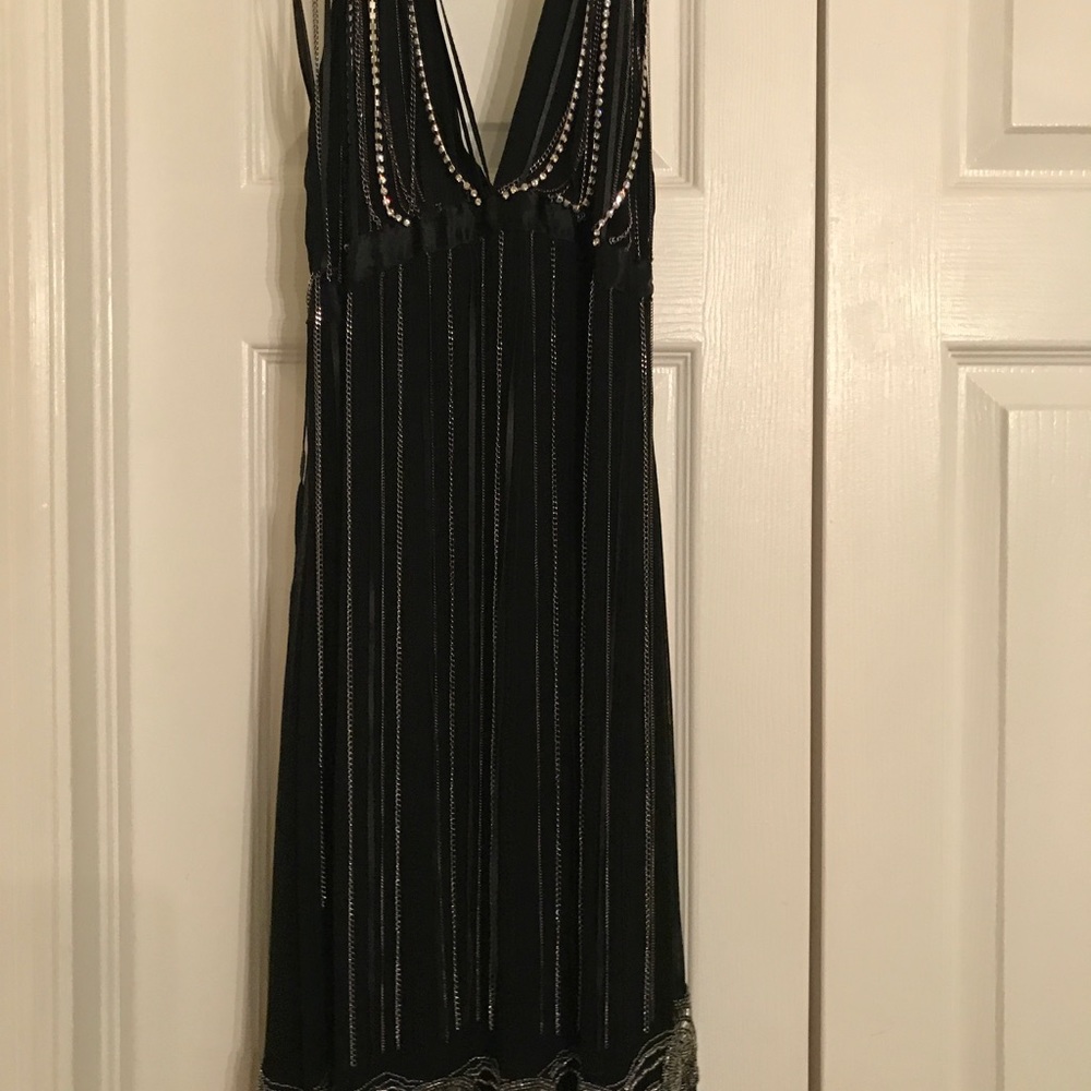 Halter Dress w/ Beaded Detail