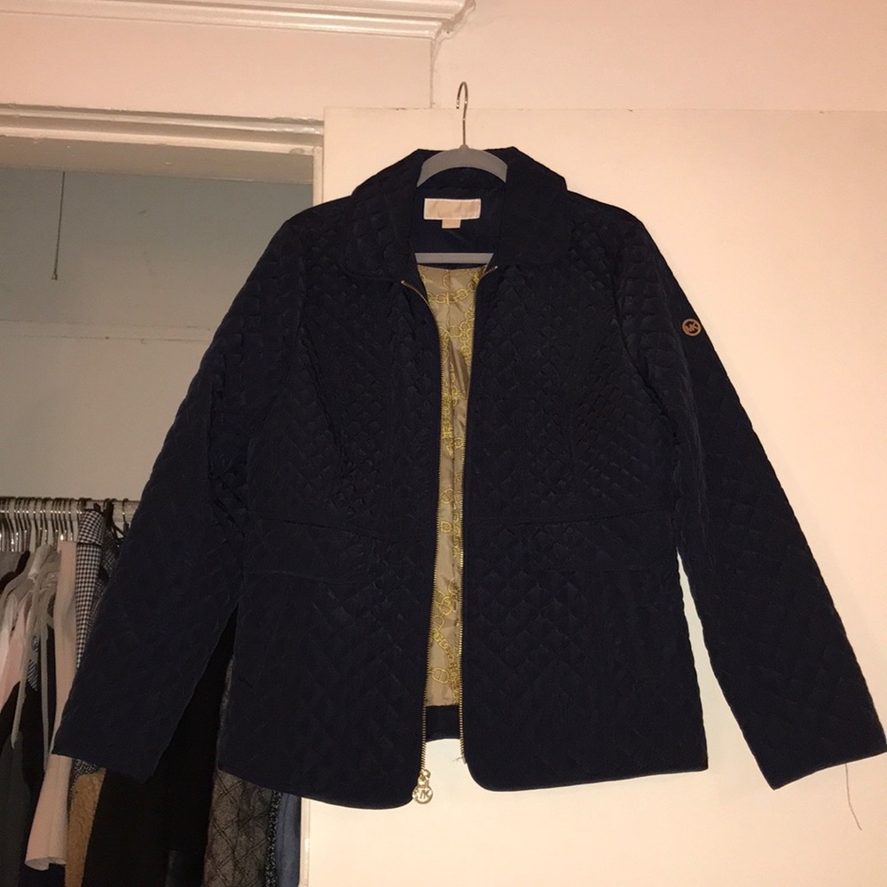 Michael Kors Navy Quilted Jacket