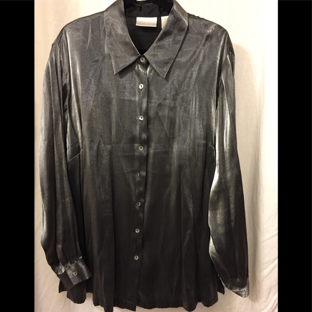 Silver Metallic Blouse