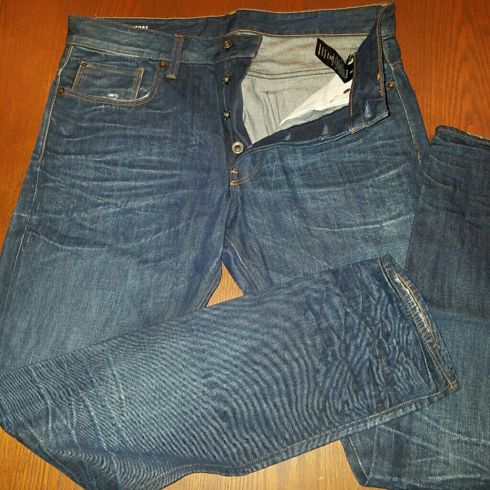 G-star raw denim mens 34x32 taperred 3301