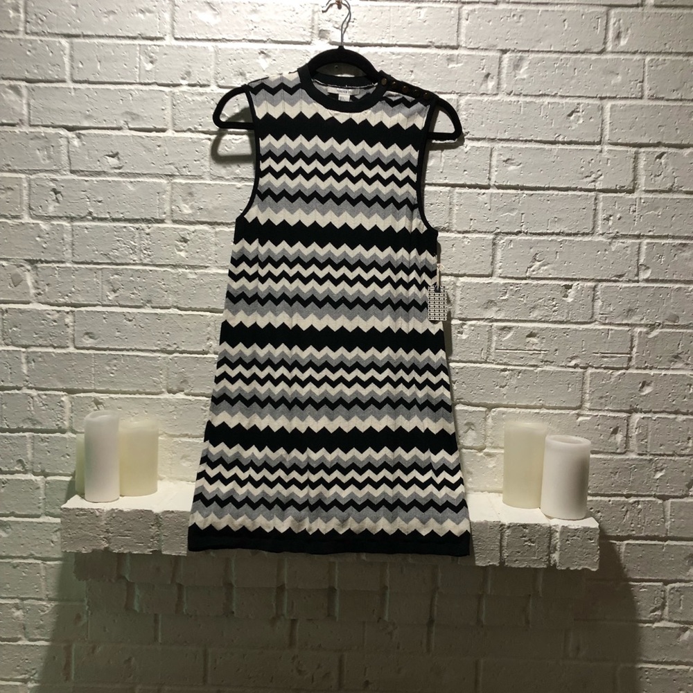 Chevron Print Shift Dress