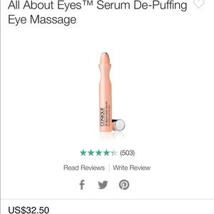 Clinique All About Eyes Serum Depuff Massage