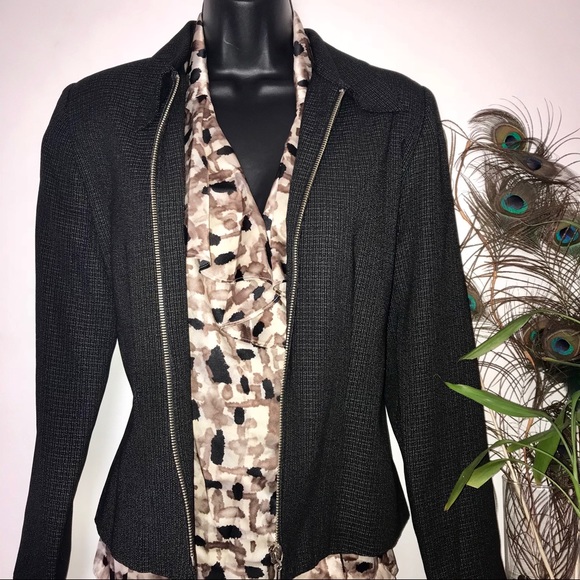 AGB Byer California Black/White Zipper Jacket - Picture 2 of 5