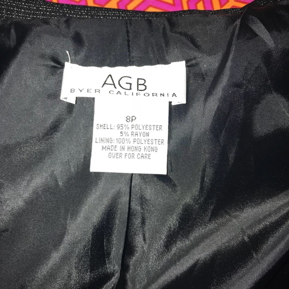 AGB Byer California Black/White Zipper Jacket - Picture 5 of 5