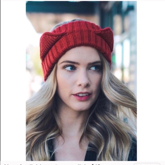 avaandlala Accessories - 🔥Hot Seller 🔥 Last One Red Kitty Ear Warmer