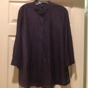 GAP Silk blend button up Blouse- XL