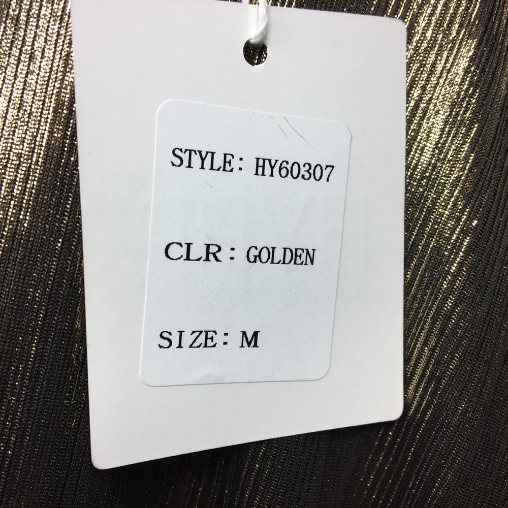 NWT Floor length Gold Dress - Picture 2 of 2