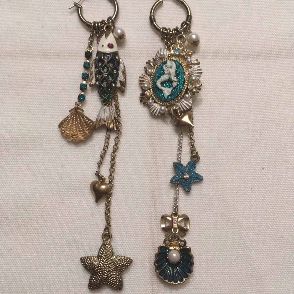 Betsey Johnson mermaid earrings Under the Sea