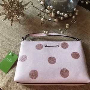 Kate Spade Ramey Crossbody Glitter Dots - pink NWT
