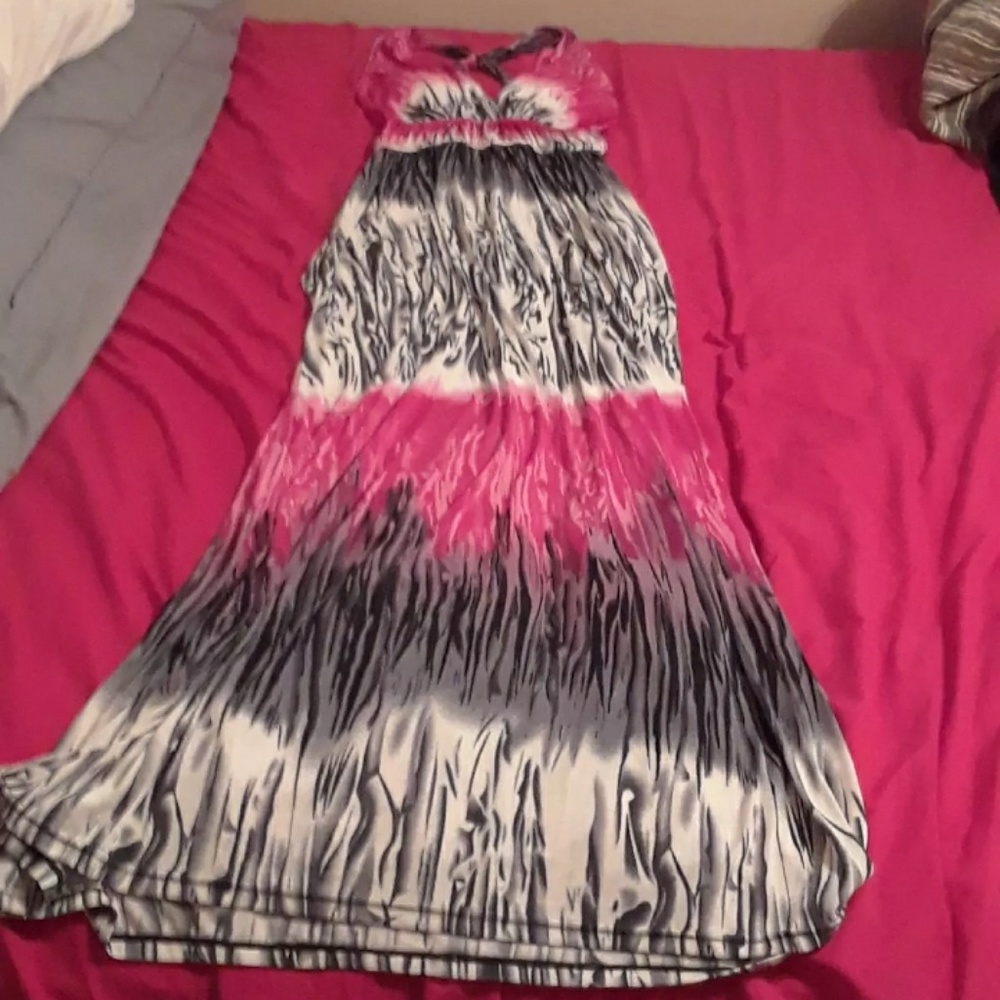 Racerback silky dress