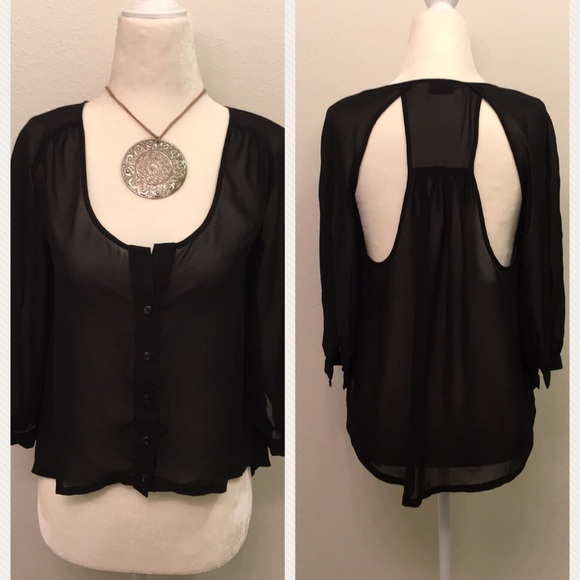 Sparkle & Fade Tops - Urban Outfitters Sparkle & Fade Cut-Out Blouse
