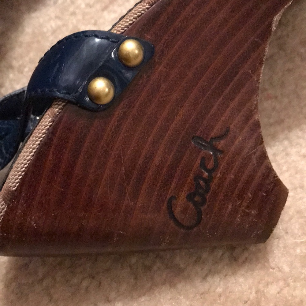 Coach signature wooden heel wedges - Picture 3 of 4