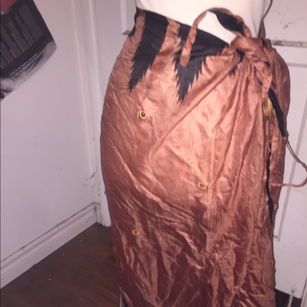 Vintage silk wrap skirt