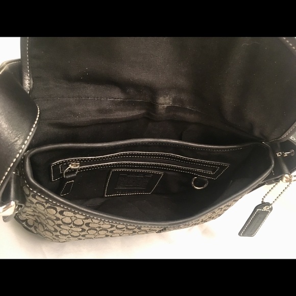 COACH Soho Brown Leather and Gold Canvas Handbag - Picture 5 of 6