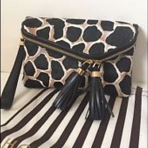 Henri Bendel Leopard-Print Envelope Clutch