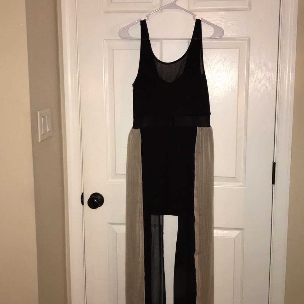 Black and cream dress