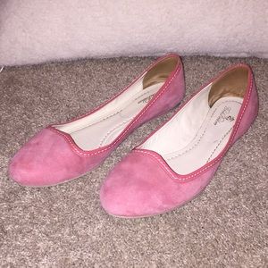 Brooks Brothers Sz 10 Pink Suede Flats