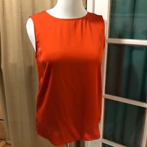 Vince L open back silk blouse NWT