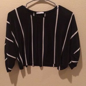 Zara striped crop top