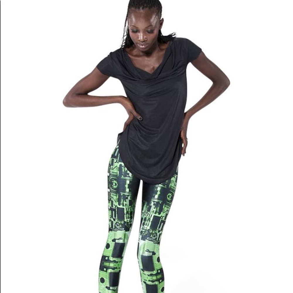 Blackmilk Green Gear Leggings in size Medium