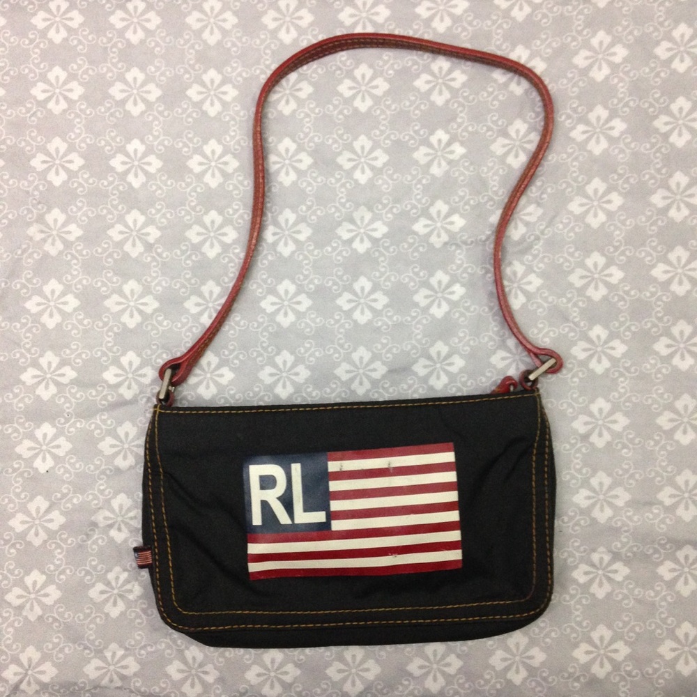💥 Ralph Lauren Polo American Flag Polo Purse