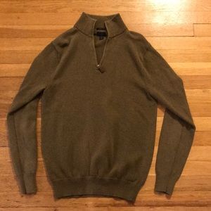 J. Crew Green cotton knit pullover