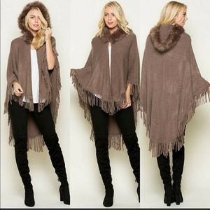 🎁 JUST IN! Season Must! Collar Hooded Knit Cape🎁
