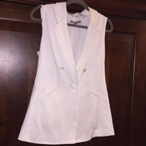 White dressy casual vest