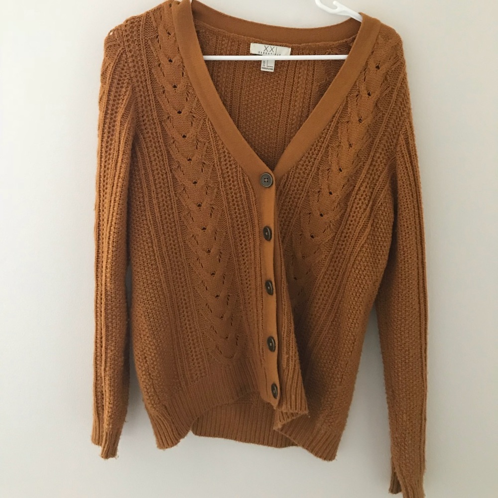 Tan cardigan