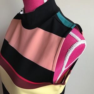 Belle Sky Dresses - Belle + Sky™ Sleeveless Striped Scuba Dress Belle Sky Dresses - Belle + Sky™ Sleeveless Striped Scuba Dress
