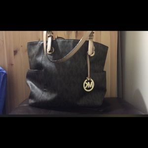 Michael Kors brown monogram handbag