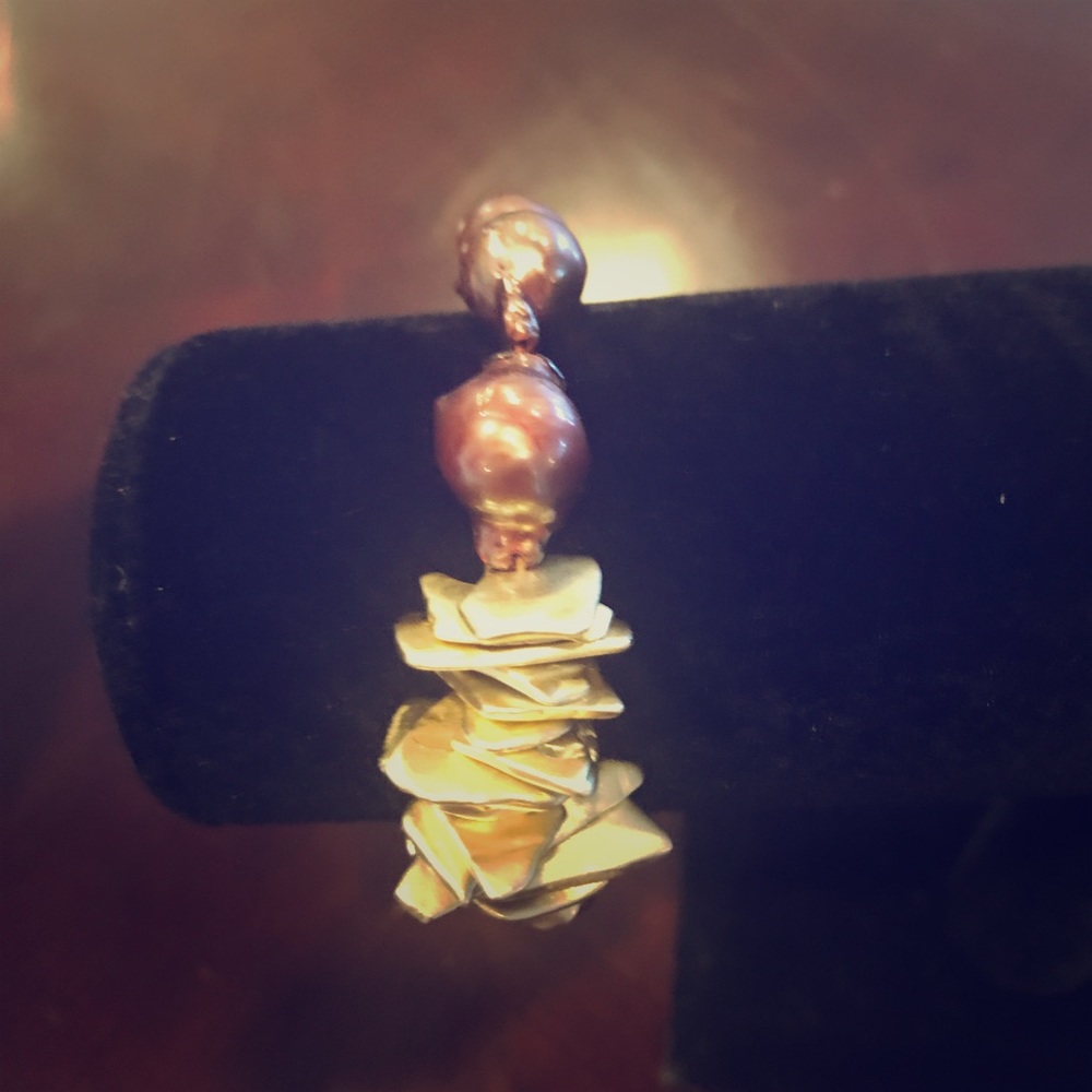 Handmade real water pearl bracelet