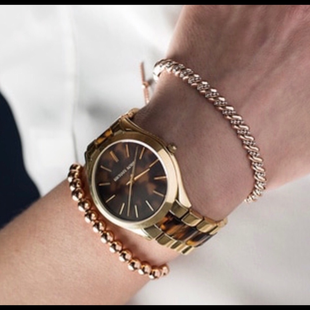 Authentic Michael Kors Tortoise watch.