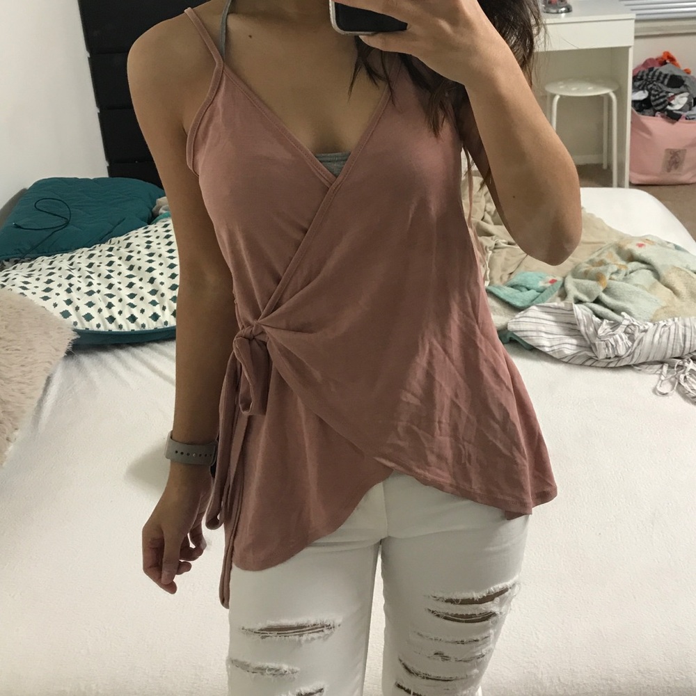 Wrap Shirt, Neutral Pink