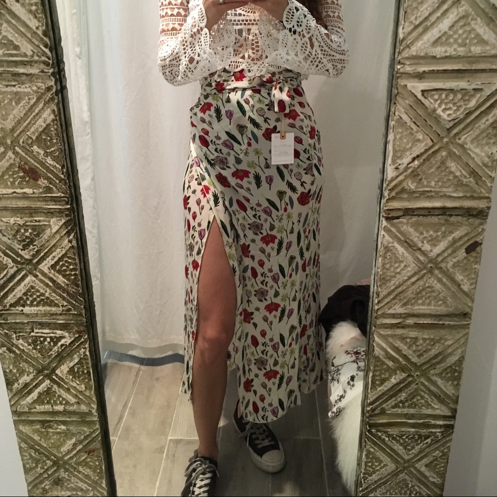 NWT stone cold fox wrap skirt