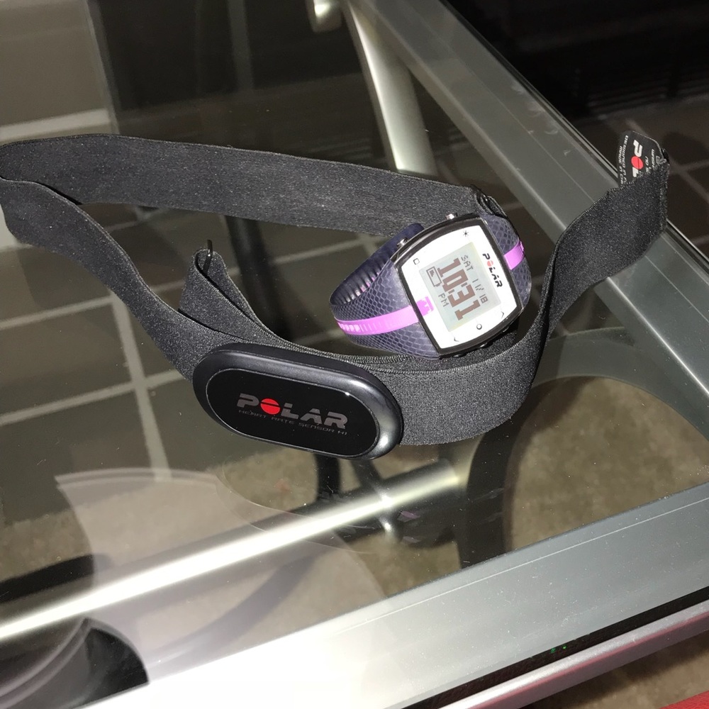 Polar FT7 watch with heart rate sensor chest band