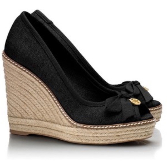 Black Tory Burch Wedges - Picture 1 of 4