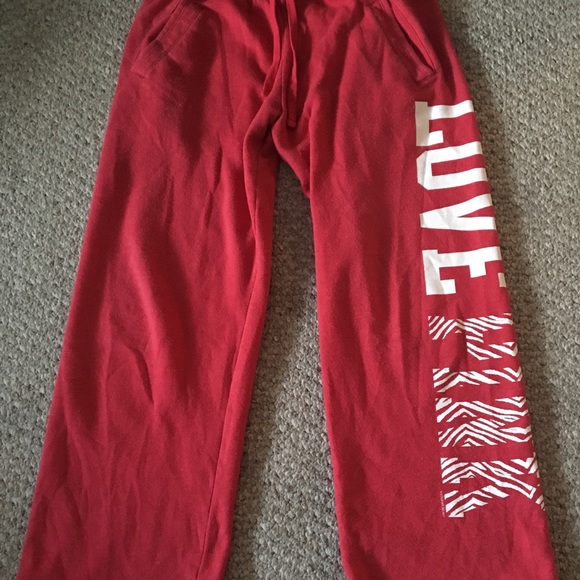Victoria Secret Pink  Ladies Sweatpants S Red - Picture 3 of 6