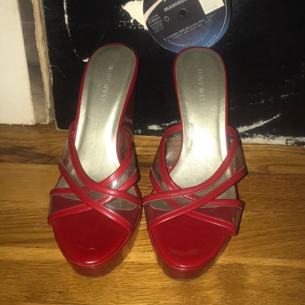 Red wedges by Nine West