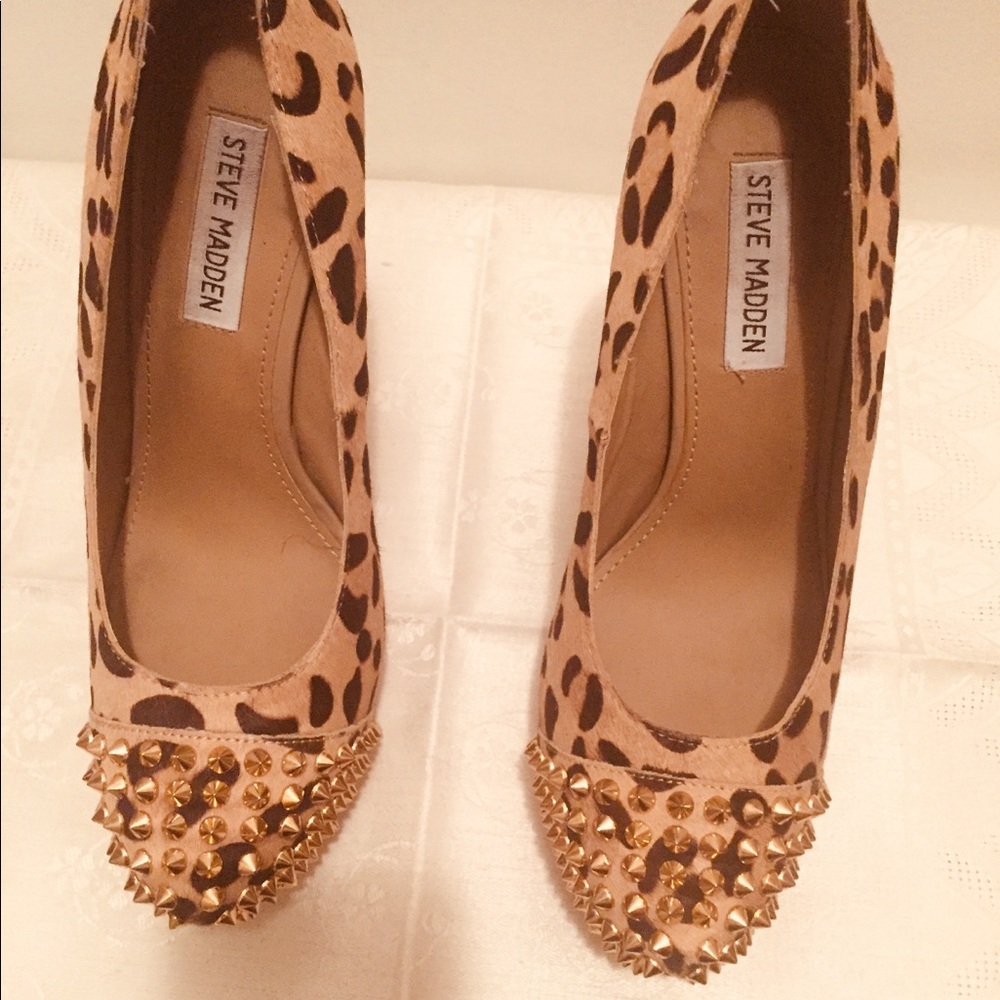 Genuine Cow Hair platform stilettos size 8 1/2