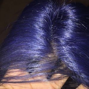 8A 18inch 180% BLUE VIRGIN FULL LACE WIG