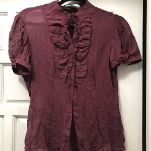 Marciano Victorian Ruffle Sheet blouse. Size large