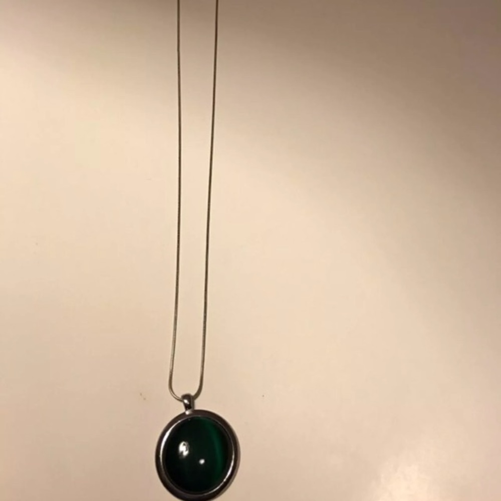 Long green necklace