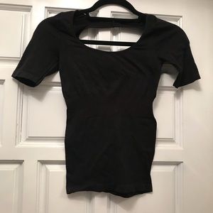 Bebe bodycon open back Top. NWOT