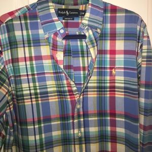 Ralph Lauren custom fit plaid button down