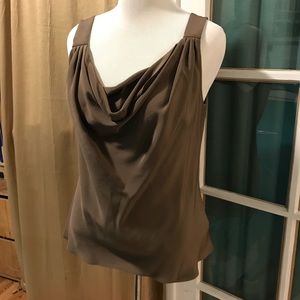 Escada 44,  100% silk tank top, dark beige