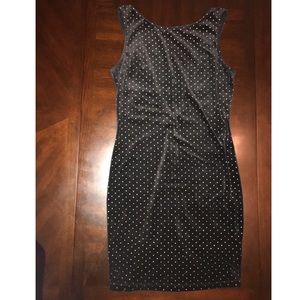 AKIRA Polka dot little black dress