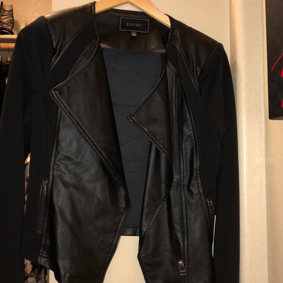 Entry Jackets & Blazers - Black Moto jacket