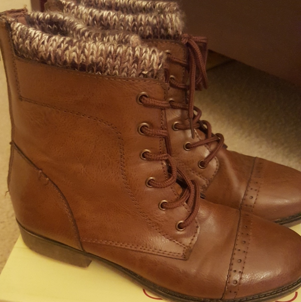 cognac boots