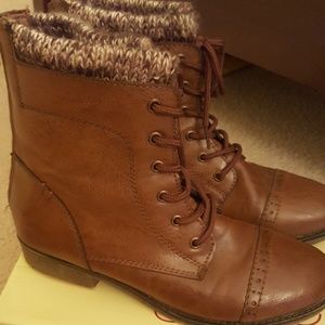 cognac boots
